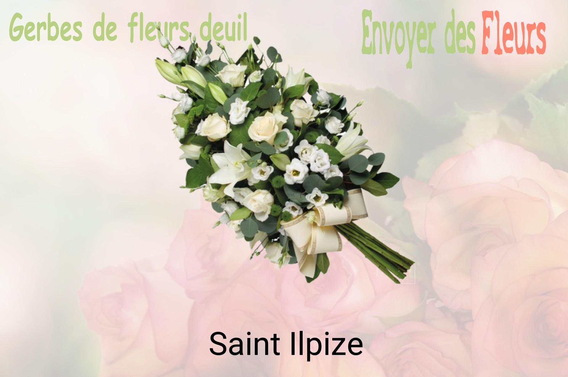 Gerbe de fleurs de deuil livrée à Saint-Ilpize